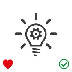 bulb icon stock vector illustration flat design