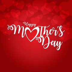 happy mothers day greeting card vector illustration