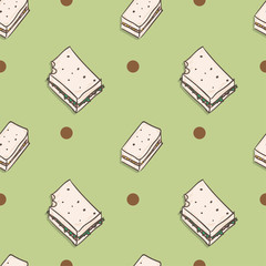 pattern sandwich cartoon background