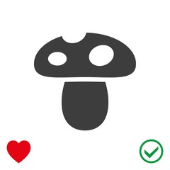 mushroom icon stock vector illustration flat design