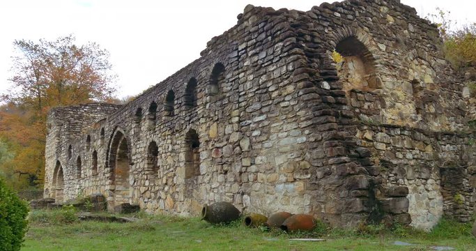 Antique georgian Ikalto monastery in Telavi , Kakheti , Georgia