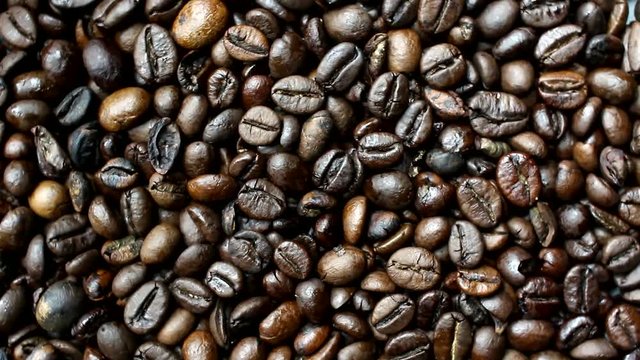 Coffee Beans Rotating Macro