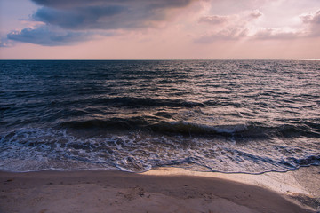 Beautiful sea view before sunset.