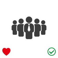 people with the leader icon stock vector illustration flat design