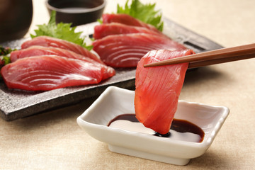 カツオの刺身　Skipjack sashimi - obrazy, fototapety, plakaty