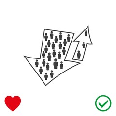 people with the leader icon stock vector illustration flat design