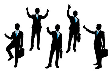 silhouette of businessman