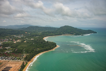 Fototapeta premium aerial photo of coastlines,southern Thailand