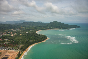 aerial photo of coastlines,southern Thailand