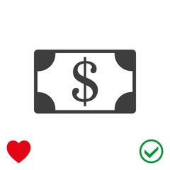 dollar money icon stock vector illustration flat design