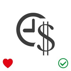 money time icon stock vector illustration flat design