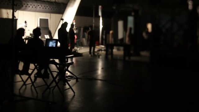 Film production lens whacking school studio set