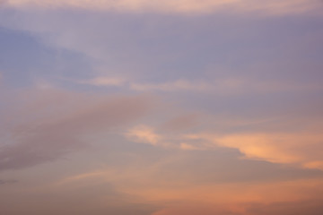 Naklejka na ściany i meble Sky and clouds on sunset background.