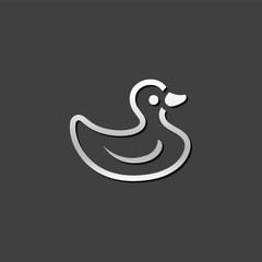 Obraz na płótnie Canvas Metallic Icon - Rubber duck