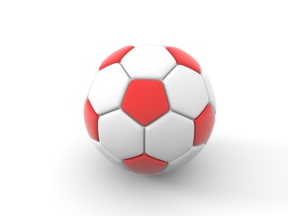 Fototapeta premium Soccer ball. Isolated object on white background. 3d render