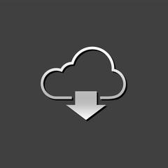 Metallic Icon - Cloud download