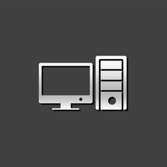 Metallic Icon - Desktop computer