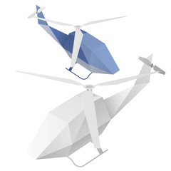 Paper helicopter, origami, startup business and travel concept