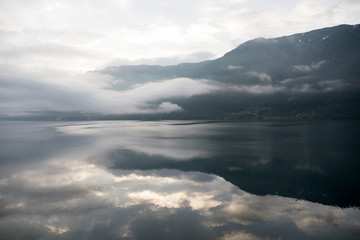 Norway - ideal fjord reflection in clear water