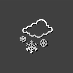Metallic Icon - Weather overcast snowing