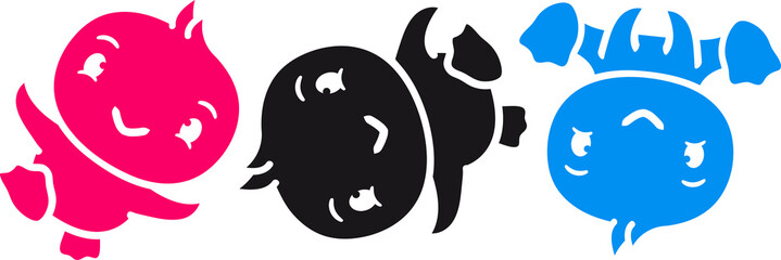 schwarz muster viele breakdance tanzen musik team freunde küken sitzend süß niedlich klein baby kind ente vogel comic cartoon