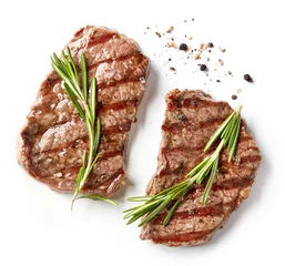 Fototapete Rund grilled beef steak © Mara Zemgaliete