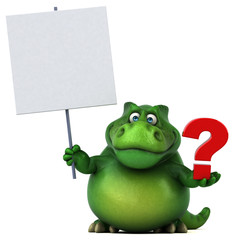 Fun dinosaur - 3D Illustration