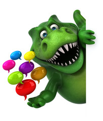 Fototapeta premium Fun dinosaur - 3D Illustration