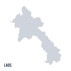 Obraz premium Vector dotted map of Laos isolated on white background .