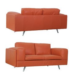 Orange Sofa front and back