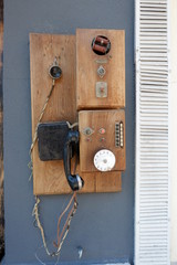 Old style telephone for building intercom