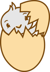 schlüpfen ostern feiern hase huhn osterei eier suchen süß niedlich klein baby kind ente vogel comic cartoon