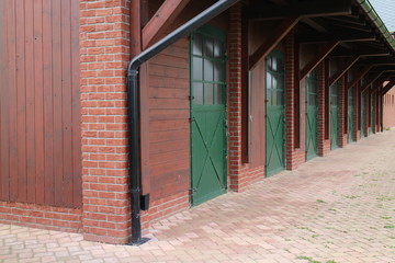 Doors in horse barn in Háj ve Slezsku, Czech republic