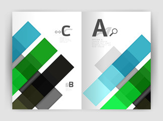 Obraz na płótnie Canvas Squares and rectangles a4 brochure template