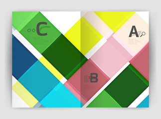 Vector modern geometrical a4 flyer brochure template