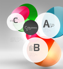 Colorful glossy circle infographics