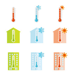 Fototapeta premium 温度計 アイコンセット