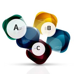 Vector glossy square elements