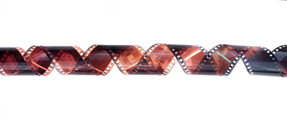 35mm film strip isolated on white background