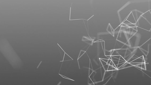 beautiful cg generated 3d seamless loop abstract background with geometry lines and dots