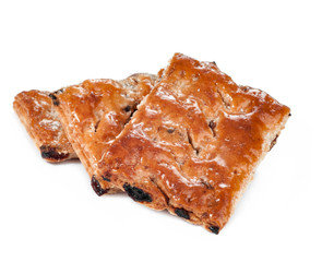 freshly butter cookies isolated on a white