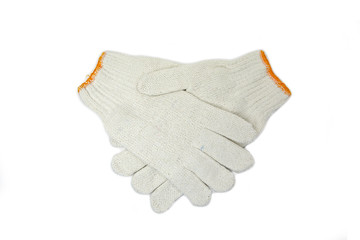 Cotton gloves isolated on white background