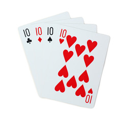 isolated clubs diamonds spades hearts 10