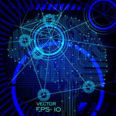 abstract vector engineering technology background, illustration