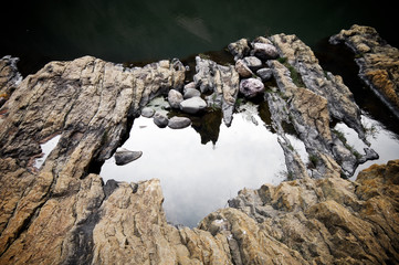 rocks on a river