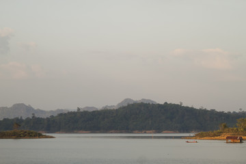 A morning sight Thong Pha Phum mountain in the west  of National Park.