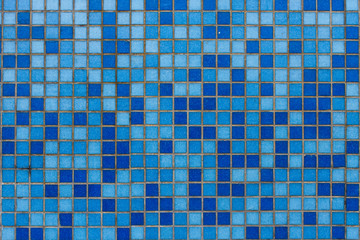 Photo of blue mosaic tiles