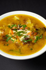 Soup With Flower Of Eggs. Asian food. Asian cuisine.
