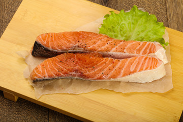 Raw salmon