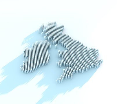 Map Of The Uk With Dots